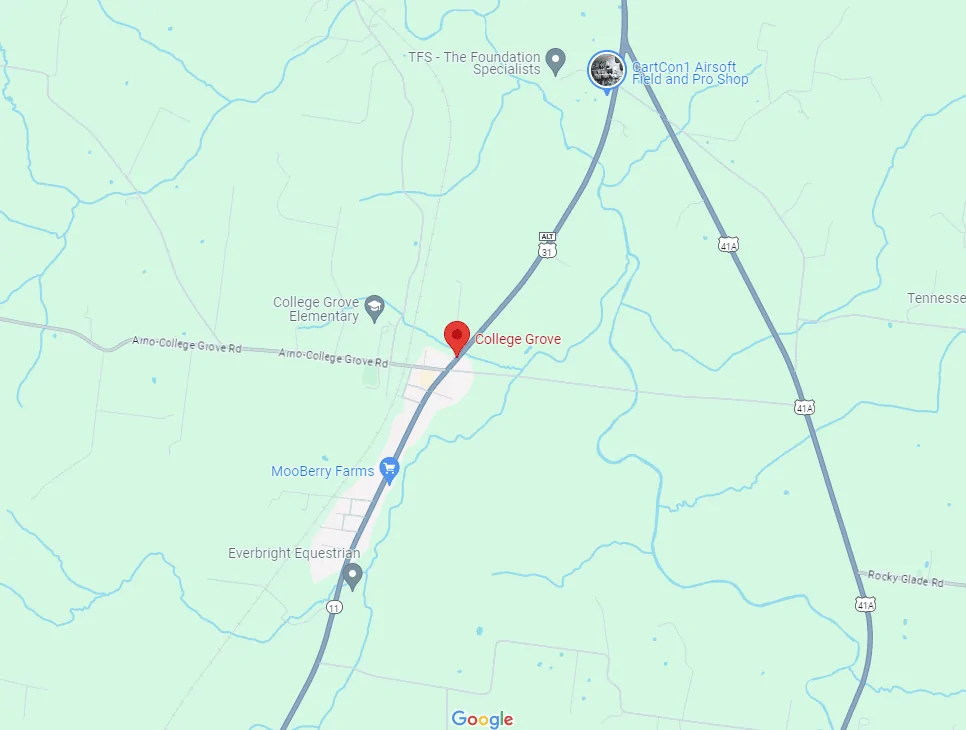 Map of College Grove TN